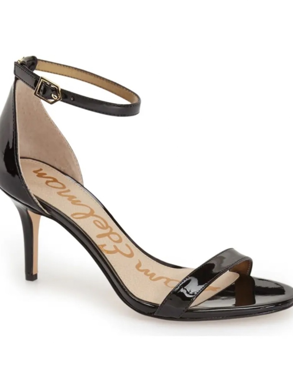 Sam Edelman Patti Ankle strap  Womens 9M Black Patent Ankle Strap